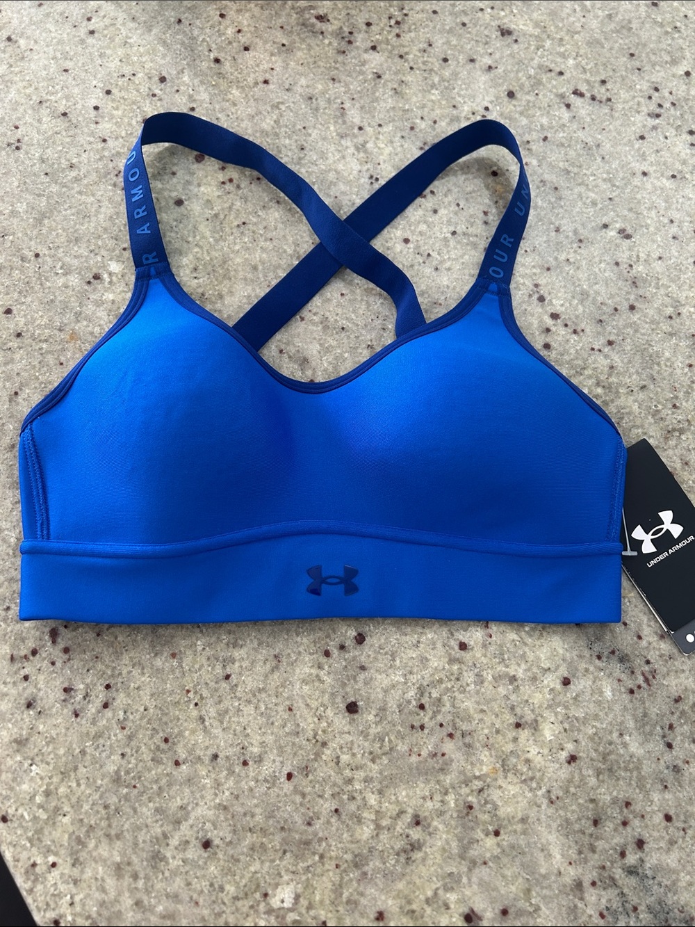 Under Armour Women’s Royal Blue Crossback Padded Sports Bra Sz XS NWT